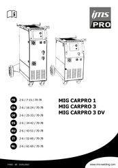 ims PRO MIG CARPRO 3 DV Notice Originale