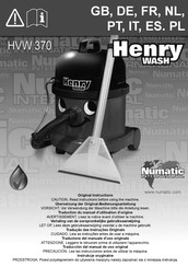 Numatic Henry WASH HVW 370 Traduction Du Manuel D'utilisation D'origine