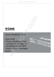 D-Link DES-1018P Guide D'installation Rapide