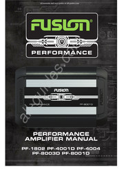 Fusion Performance PF-4004 Mode D'emploi