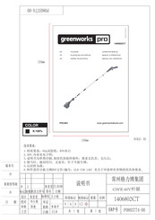 GreenWorks Pro 1406802CT Manuel D'opérateur