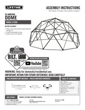 Lifetime DOME D'ESCALADE 91088 Instructions D'assemblage