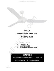 LUCCI AIRFUSION CAROLINA Instructions D'installation