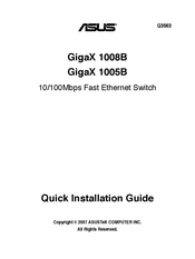 Asus GigaX 1008B Guide D'installation Rapide