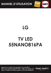 LG 55NANO816PA Guide De L'utilisateur