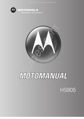 Motorola HS805 Mode D'emploi