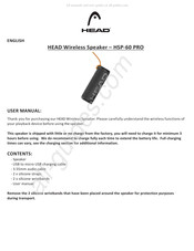 HEAD HSP-60 PRO Mode D'emploi