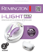 Remington i-LIGHT PRO Face & Body IPL6000F Mode D'emploi