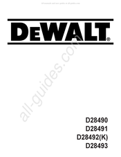 DeWalt D28491 Mode D'emploi