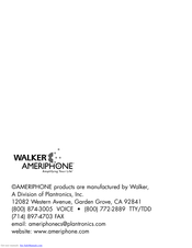 Walker Ameriphone ALERTMASTER AM-RX2 Guide D'utilisateur