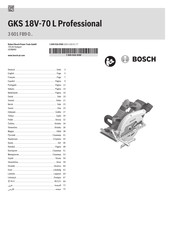 Bosch GKS 18V-70 L Solo Mode D'emploi