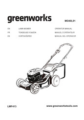 Greenworks MO40L01 Manuel D'opérateur
