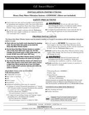 GE SmartWater GXWH30C Instructions D'installation