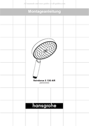 Hansgrohe Raindance S 150 AIR 28505000 Instructions D'installation