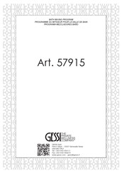 Gessi 57915 Instructions D'installation