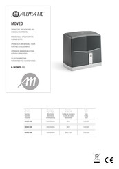 Allmatic MOVEO 600KG 120V Livret D'instructions