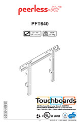 peerless-AV Touchboards PFT640 Mode D'emploi