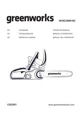 GreenWorks CSG301 Manuel D'opérateur