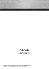 Hama 0052346 Mode D'emploi