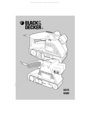 Black & Decker KA83 Mode D'emploi