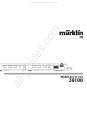 marklin 39100 Mode D'emploi