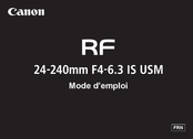 Canon RF24-240mm F4-6.3 IS USM Mode D'emploi