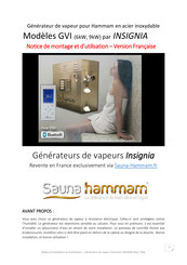 Sauna hammam GVI Serie Notice De Montage Et D'utilisation