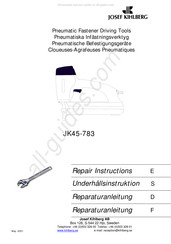 Josef Kihlberg JK45-783 Instructions De Réparation