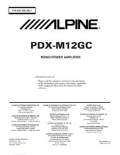 Alpine PDX-M12GC Mode D'emploi