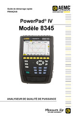 AEMC Instruments PowerPad IV 8345 Guide De Démarrage Rapide