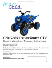 Aria Child PowerSport W420AC-F02 Mode D'emploi