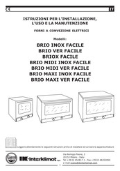 IK-INTERKLIMAT BRIO MIDI INOX FACILE Instructions D'installation, D'utilisation Et D'entretien