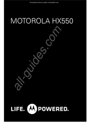 Motorola HX550 Mode D'emploi