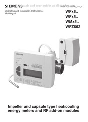 Siemens WFZ662 Instructions De Service Et De Montage