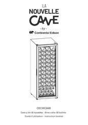 CONTINENTAL EDISON La Nouvelle Cave CECWC84B Guide D'utilisation