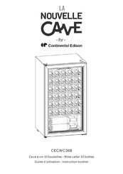 CONTINENTAL EDISON La Nouvelle Cave CECWC36B Guide D'utilisation