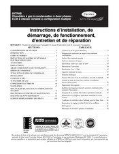 Carrier 59TP6B Instructions D'installation, De Démarrage, De Fonctionnement, D'entretien Et De Réparation