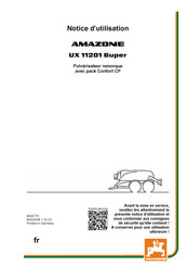 Amazone UX 11201 Super Notice D'utilisation