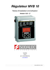 Sodalec MVB 10 Notice D'installation Et D'utilisation