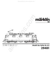 marklin Re 421 Serie Mode D'emploi