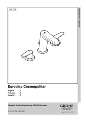 Grohe Eurodisc Cosmopolitan 20 215 Instructions D'installation