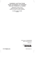 Kohler K-14406 Guide D'installation Et D'entretien