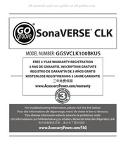 GOgroove SonaVERSE CLK Mode D'emploi