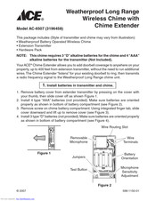 Ace 3196458 Instructions D'installation