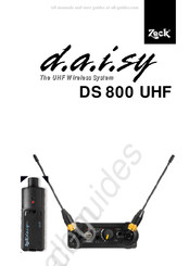 Zeck d.a.i.sy DS 800 UHF Manuel D'utilisation