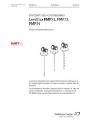 Endress+Hauser Levelflex FMP51 Instructions Condensées