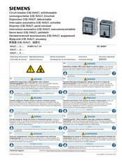 Siemens 3VA27 Serie Notice D'utilisation