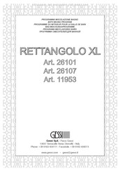 Gessi RETTANGOLO XL 26107 Instructions D'installation