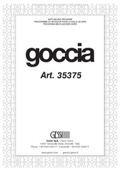 Gessi Goccia 35375 Instructions D'installation