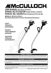 McCulloch MT3310 Manuel De Utilisation